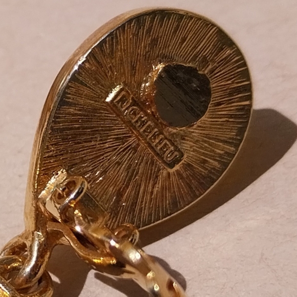 Richelueu Gold and Pink Drop Clips - Picture 4 of 10